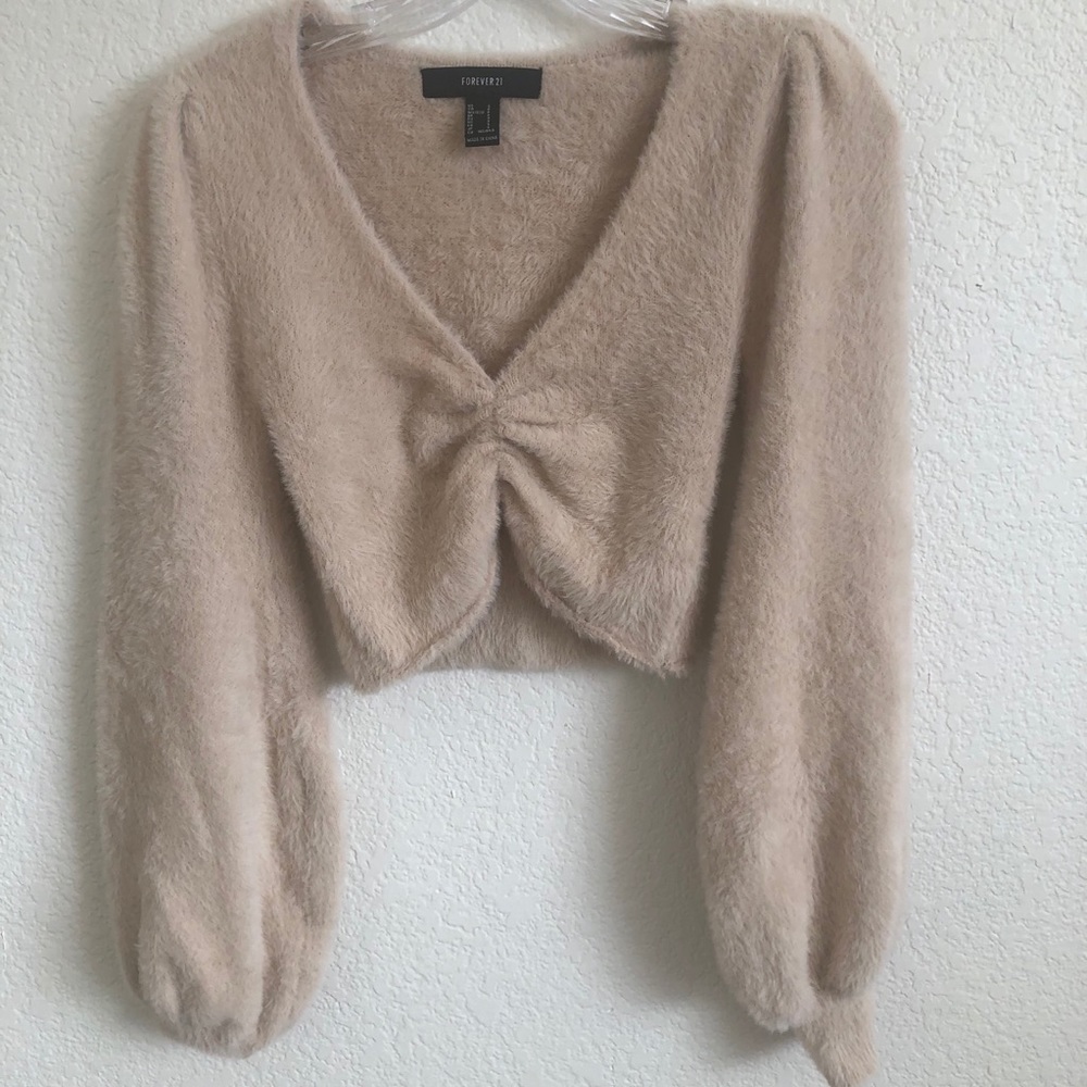 Forever 21 Fuzzy Crop Sweater